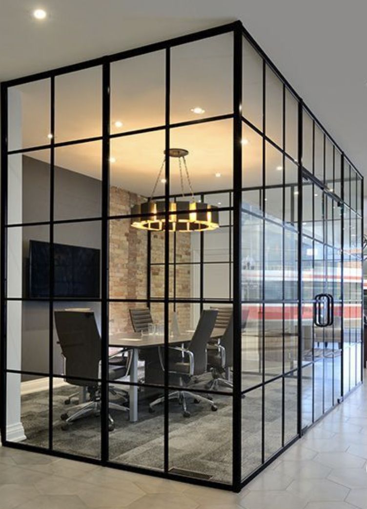 Partisi Kaca Aluminium Model Kotak Industrial Kantor
